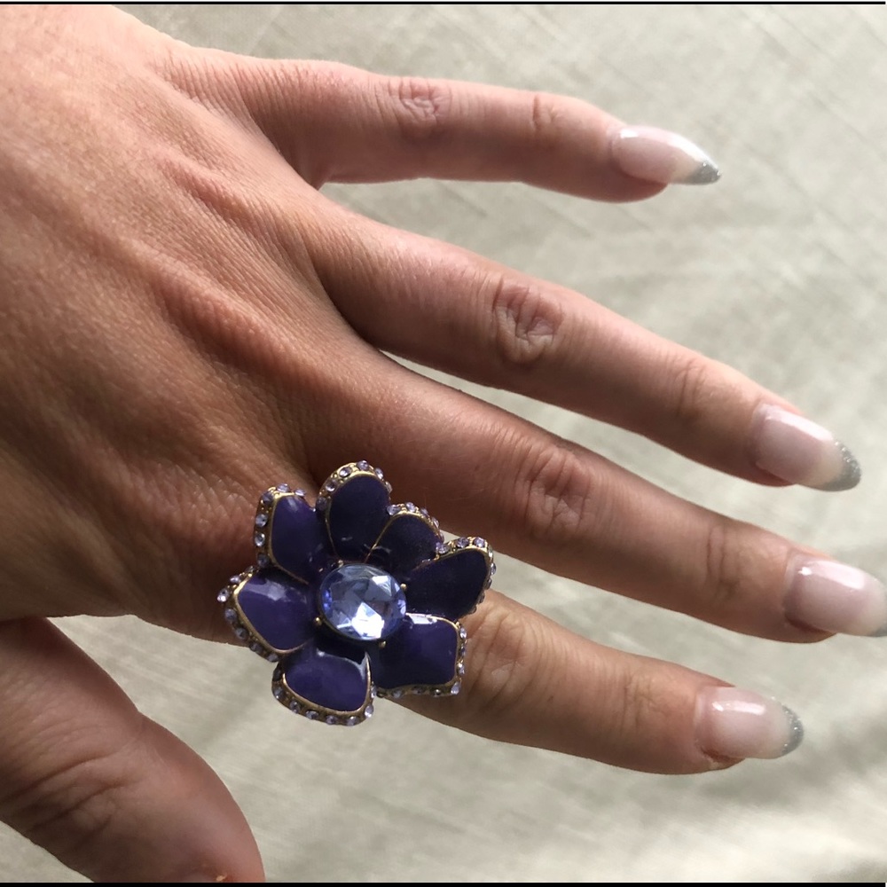 Vintage flower statement ring